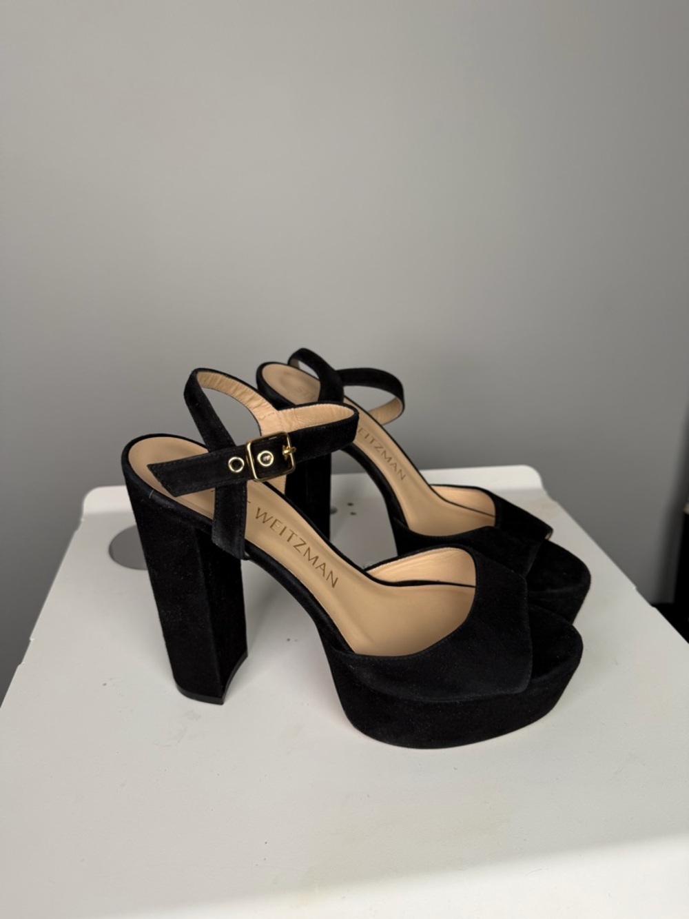 Stuart Weitzman Black Suede Ryder 95
Platform Sandal - Picture 6 of 10